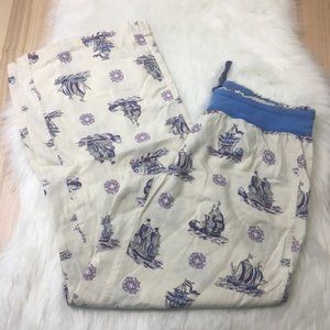 ISO Lilka Anthropologie Columbus Lounge Pajama Pants Blue White Ships ISO